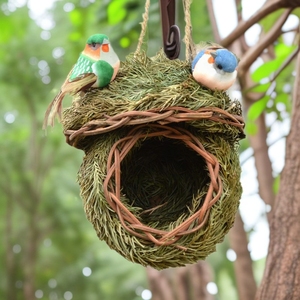 Nido per Uccelli in Erba Artigianale per Canarini e Altri Volatili, Consegna Rapida, Best Seller - Product Image 3