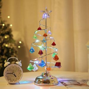 Hot Sale Cold White <b>LED</b> Battery Powered Eco-friendly Christmas <b>Tree</b> Light with Crystal Ornaments Holiday Kid Gifts - Product Image 3