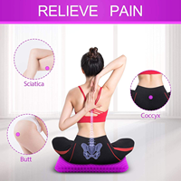Coussin de siège ergonomique orthopédique personnalisable en TPE pour le fessier, soulageant le stress, avec gel rafraîchissant pour le coccyx, pour chaise de bureau et siège de voiture
