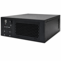 산업용 컴퓨터 섀시 IPC 케이스 블랙 메탈 인클로저 COM 포트 RS232 허니콤 환기 OEM