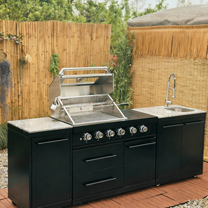 Außen schrank Dual Fuel (Gas & Charcoal) Grill, 304 Edelstahl-Außen ofen, Premium Euro-American Villa Prep Station - Product Image 5