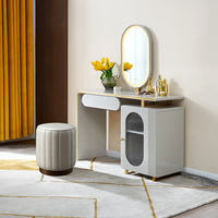 126337 Extended blanc vanité moderne de luxe vanité commode en bois mobilier de chambre