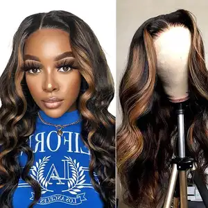 Brazilian Virgin 1B30 Body Wave 13*4 HD Full Lace Cuticle Aligned 100 Human Hair Wigs For Black Women Lace Front Human Hair Wigs