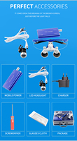 Loupes dentaires Loupe dentaire sans fil 2.5X 3.5X Loupe Portable LED Phare dentaire Lampe frontale