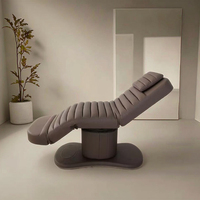 Table de massage électrique moderne en métal, cuir et PVC pour salon de beauté, chaise de tatouage et de soin du visage, réglable pour spa, salon et hôtel