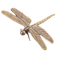 Elegante Mini Figura de Libélula Grabada en Hierro y Cobre, Troquelada, Impresa, Chapada en Oro, Decoración para el Hogar, Adorno de Escritorio