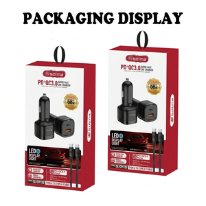 Cargador de Coche USB Tipo C de 2 Puertos <span class=keywords><strong>Solma</strong></span>, Cargador de Coche con Carga Rápida USB PD, QC 3.0, Carga Rápida de Doble Puerto - Product Image 5
