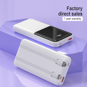 Custom Built-in Cable 10000mah Powerbank PD 22.5W Fast <b>Charging</b> Portable Digital Display Power Bank for Phone Charge - Product Image 6
