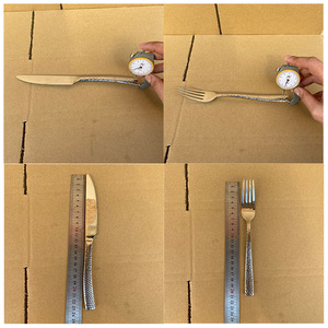 Hammered Texture Cutlery Set 304 Stainless Steel <b>Knife</b> Fork Spoon Durable Tableware For Picnic Adult Use - Product Image 4