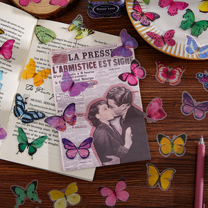 Bán buôn phim hoạt hình retro bướm Pet <span class=keywords><strong>Stickers</strong></span> Ins cô gái bujo Nhật Ký vật liệu trang trí mô hình DIY dán - Product Image 2