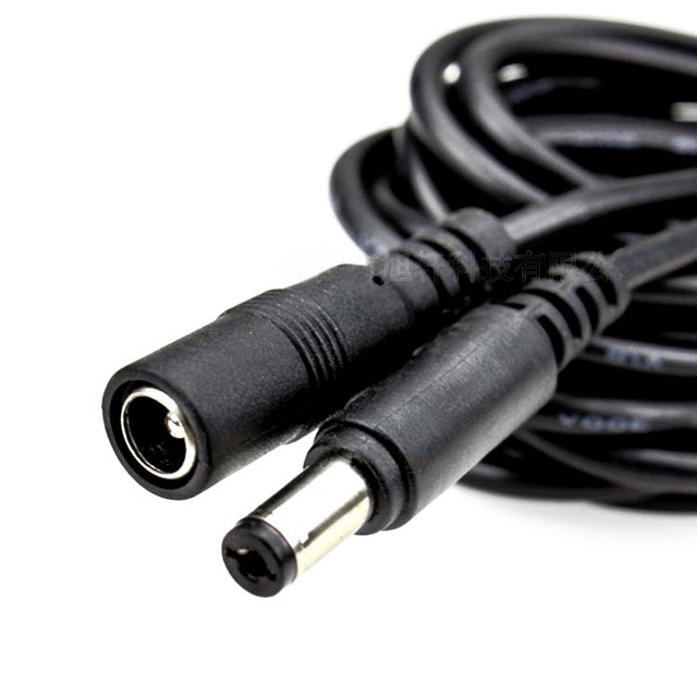 ZHONGFEI DC Extension Cord 5521 5.5*2.1 2.5mm 1m 12V IEC Female to DC Male Plug Adapter for CCTV/LED Camera IP12