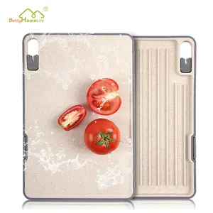 Plastic Chopping Block Meat Vegetable Cutting Board Non-Slip Anti Overflow  With Hang Hole Chopping Board Pink 