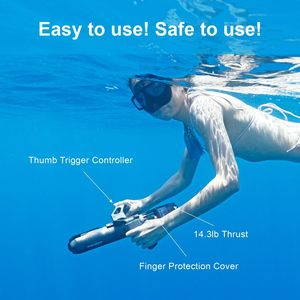 สกู๊ตเตอร์ใต้น้ำ Waydoo Subnado พร้อมรีโมทควบคุมแบบนิ้วโป้ง สำหรับ SUP Paddle Board ใช้ในสระน้ำ ดำน้ำตื้น พกพาสะดวก แบตเตอรี่ลิเธียมไอออน Subnado ขนาดกะทัดรัดและพกพาได้ - Product Image 4