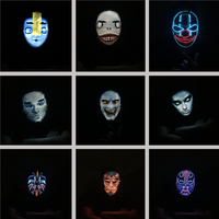 LED APP Lighting Festival Masques faciaux Détection de gestes Party Rave Wearable Christmas Horror Party Face Mask