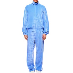 Conjunto de Pantalones y Chaqueta de Terciopelo Reflectante de Alta Calidad para Invierno, Trajes de Terciopelo para Hombre, Conjunto de Dos Piezas, Fabricante de Ropa Personalizada - Product Image 1