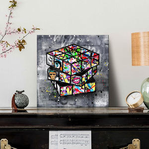 バンクシー風ストリートグラフィティウォールアートポスター キャンバス絵画 リビングルーム装飾 モダンポップアート 寝室用壁掛け壁画 - Product Image 3