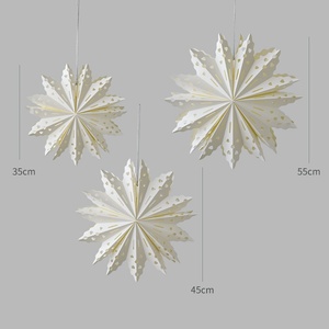 Nicro ban đầu 3D bông tuyết trắng có thể gập lại giấy Đèn Lồng chụp đèn handmade cổ tích tình yêu Giáng sinh năm mới bên treo - Product Image 5