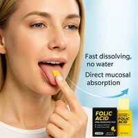 Film Dissoluble Oral à l'Acide Folique 300mg en Promotion – Favorise la Croissance Cellulaire, Optimise la Fonction Sanguine, Bandes à Dissolution Rapide, Aide à la Production
