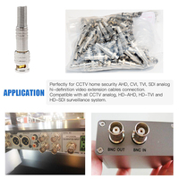 Connecteurs BNC mâles à vis en plastique pour câble coaxial RG59, 50-0-3 GHz, pour système de caméra CCTV