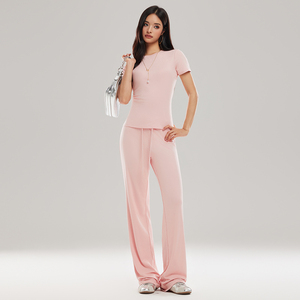 <span class=keywords><strong>Pantaloni</strong></span> da yoga sportivi da <span class=keywords><strong>donna</strong></span> a vita alta, a gamba larga, svasati, traspiranti in <span class=keywords><strong>viscosa</strong></span> ed elastan, casual, modellanti, per l'estate - Product Image 4