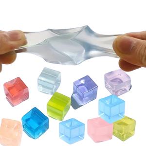 2.5CM di soffice Squeez simpatici giocattoli creativi di ghiaccio per regalo di pressione per bambini alla moda Mini cubo Squishy trasparente Squeeze Fidget Cube - Product Image 1