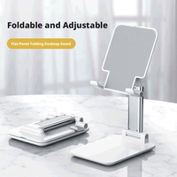 Support de téléphone et tablette pliable multifonctionnel en métal, réglable, pour diffusion en direct, prise de photos, bureau et maison