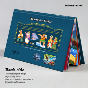 Livres d'histoires éducatifs personnalisés pour enfants, livres 3D, livres d'histoires classiques <span class=keywords><strong>du</strong></span> <span class=keywords><strong>monde</strong></span>, personnalisation d'impression, estampage à chaud, reliure de livres - Product Image 2