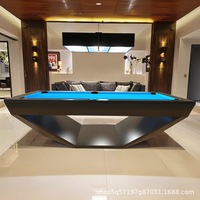Table de billard américaine multifonctionnelle haut de gamme - Bois massif JH-01 7/8/9 billes pour la maison et les clubs commerciaux Snooker