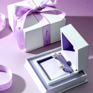 Purple Bow Silk Square <b>Jewelry</b> <b>Box</b> Fashionable Ring Earring <b>Necklace</b> <b>Box</b> High-End Embossed Gift <b>Box</b> with Best Wishes Design - Product Image 1
