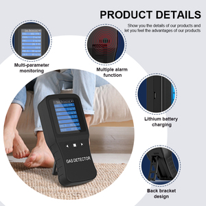 Hộ gia đình Gas Detector nhiệt độ và độ ẩm + CO2 + TVOC + formaldehyde + PM2.5 + PM10 + Oxy - Product Image 4