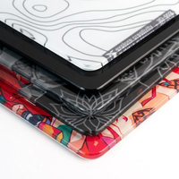 Tapis de souris en verre personnalisé de haute qualité à faible bruit, logo imprimé HD, surface lisse, tapis de souris de jeu en verre pour e-sport, personnalisé