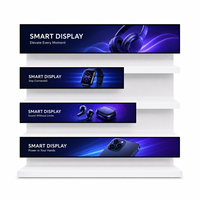 Écran LED ultra-large de 49 pouces, affichage numérique 4K, moniteur d'affichage pour les bords des rayonnages, pour la publicité en supermarché
