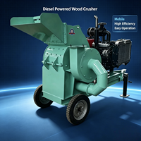 Broyeur à bois diesel portable, modèle 500, 40 kW, 1 tonne par heure, broyeur multifonctionnel pour bords de bois, herbes, cartons