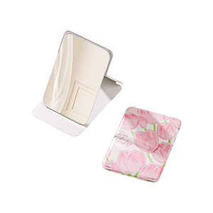 The Tulip Makeup Mirror Round Portable Desktop Beauty Mirror For Girls Students Home Use Personal Gift - Product Image 3