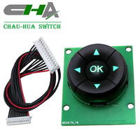 Interrupteur de navigation étanche CHA C5T07 avec symboles personnalisés et plusieurs couleurs LED au choix