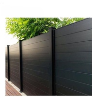 Clôture de jardin moderne en aluminium à lattes, revêtement en poudre fluorocarbone, durable, écologique, pour l'intimité du jardin