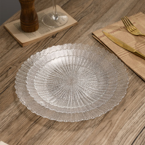 Custom Logo Modern Transparant Groot Bord Creatief Vuurwerk Stijl Oplader Borden Luxe Snack Gedroogd Fruit Serviesgoed - Product Image 6