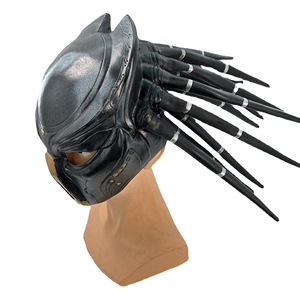 <span class=keywords><strong>Máscara</strong></span> y Casco de Guerrero de Hierro con Temática de <span class=keywords><strong>Depredador</strong></span> para Halloween, Accesorios de Disfraz, Material de Látex - Product Image 5