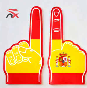 Custom 2026 Cheering Fans Supplies UV Printing Country Logo Foam <strong>Finger</strong> Colorful Sponge Hands With American Canada Design - Product Image 2
