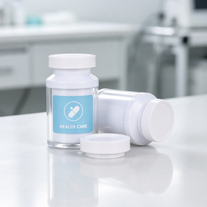 Envase Transparente de Plástico para Pastillas con Tapa de Rosca, Contenedor de Medicamentos, Empaque para el Cuidado de la Salud - Product Image 1