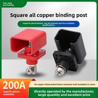 Borne de connexion isolée 80A-200A traversante pour batterie avec couvercle rouge/noir, connecteur de montage sur panneau ESS pour camping-car