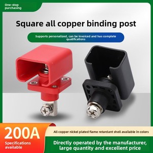 Bloque de Conexión de Terminales de Batería Aislado de 80A-200A para Montaje en Panel con Cubierta, Conector de Panel ESS Rojo y Negro para RV - Product Image 4