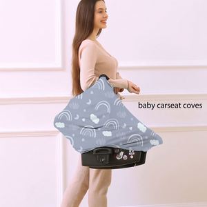 Fundas de asiento de coche color gris arcoíris para bebés, cubiertas para lactancia materna, bufanda para amamantar - Product Image 2