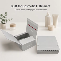 Boîte d'expédition en carton ondulé personnalisée, pliable, avec bande de déchirement, impression personnalisée, auto-adhésive, pour colis cadeaux, avec logo