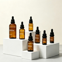 Conteneur d'huile essentielle de 5 ml, 10 ml, 15 ml, 20 ml, 30 ml, 50 ml, 100 ml, directement de l'usine, avec bouchon pipette en caoutchouc noir