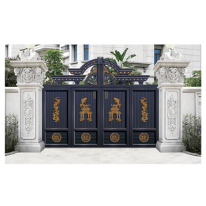 중국에서 만든 레트로 스타일 농장 사원 레이저 컷 주요 전기 슬라이딩 게이트 라이트 힌지 래치 디자인 파키스탄 - Product Image 5