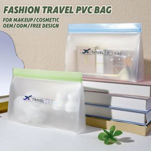 Custom Factory EVA <b>Clear</b> Travel Cosmetic <b>Bag</b> Portable <b>Toiletry</b> Pouch for Airplane Travel - Product Image 1