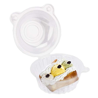 Boîte à gâteaux et Biscuits en plastique, 50 pièces de haute qualité, rondes et transparentes, à usage unique