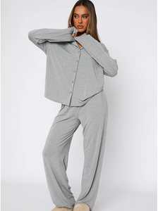 Conjunto de Pijamas de Lujo para Mujer, Personalizado, de Bambú y Algodón Suave, para Invierno/Primavera, ODM - Product Image 5