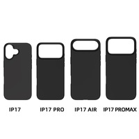 Pour 17 Pro Max 17 Air Coque de téléphone portable en TPU mat de haute qualité, couleur unie, antichoc, bord souple